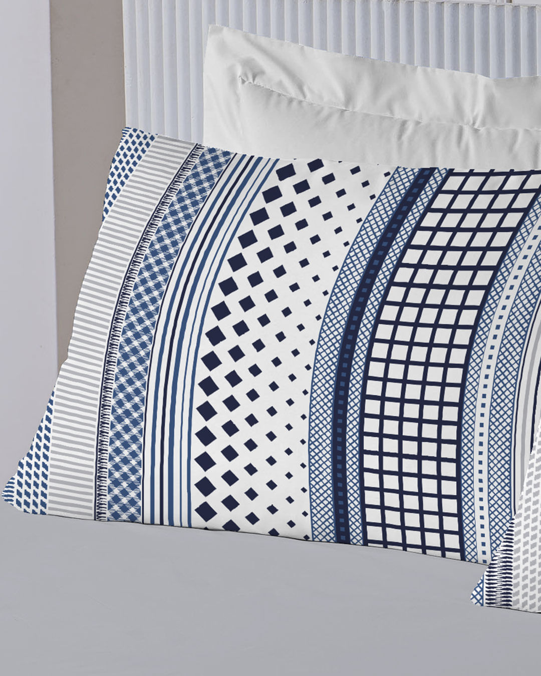 Jogo-De-Cama-King-3-Pcs-Essenza---Azul-Geometrico