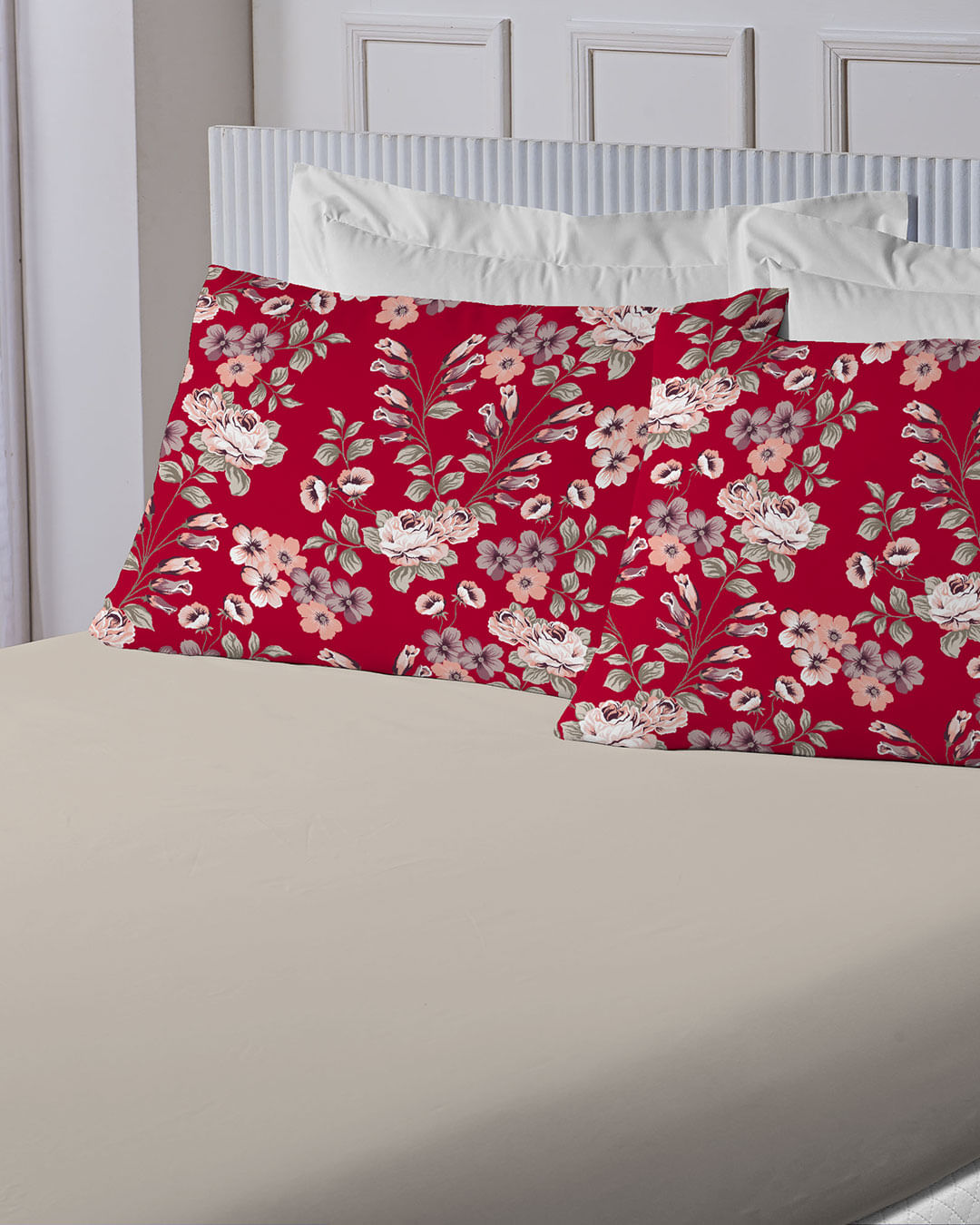Jogo-De-Cama-King-3-Pcs-Essenza---Vinho-Floral
