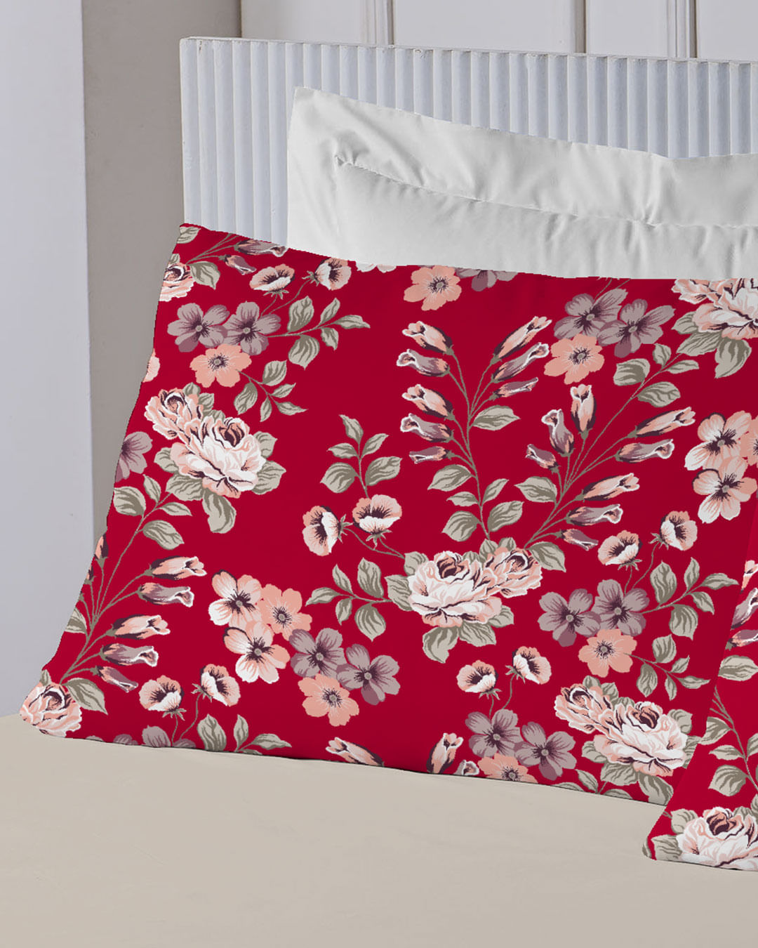 Jogo-De-Cama-King-3-Pcs-Essenza---Vinho-Floral