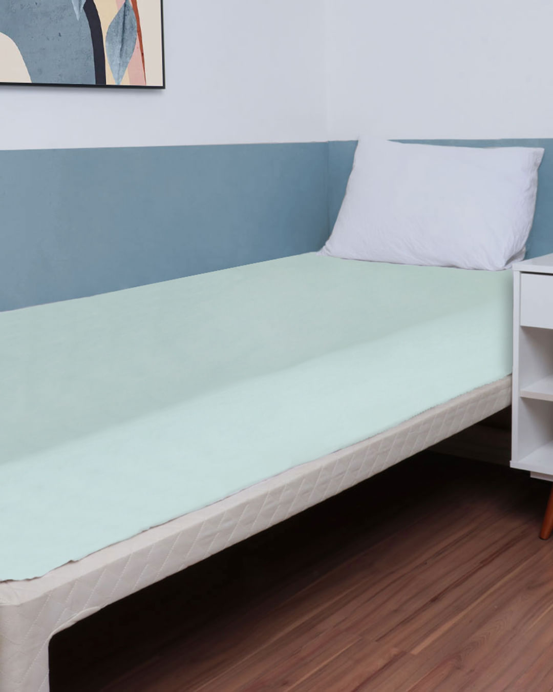 Lencol-Solteiro-C-Elastico-Verde-13620a---Verde-Claro