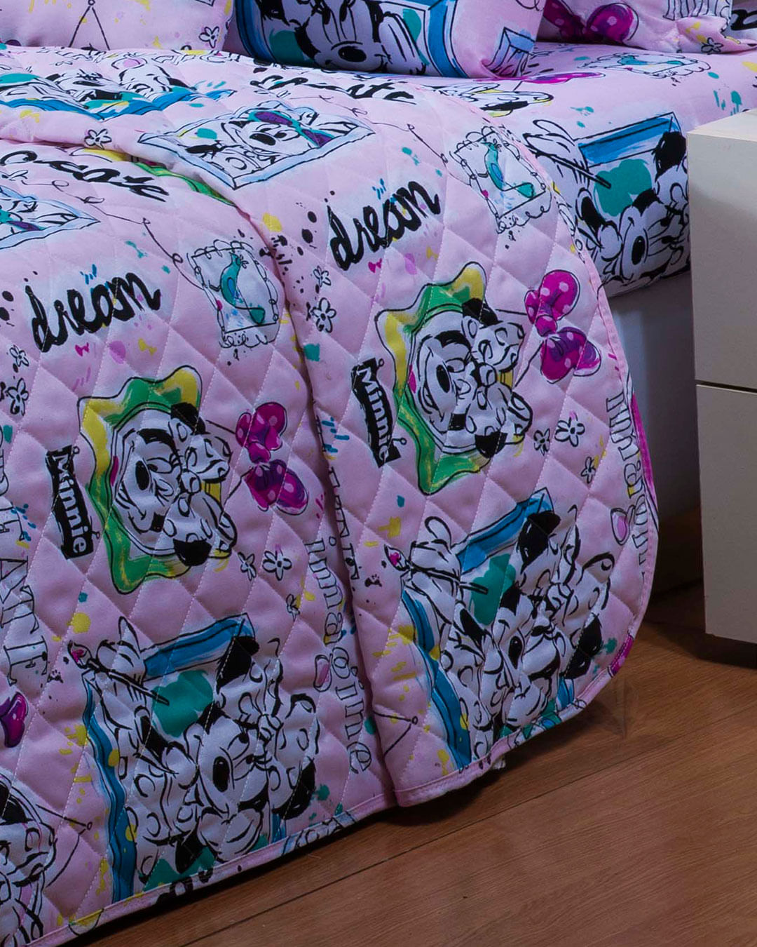 Colcha-Soft-Solt-Minnie-Paint---Rosa-Claro