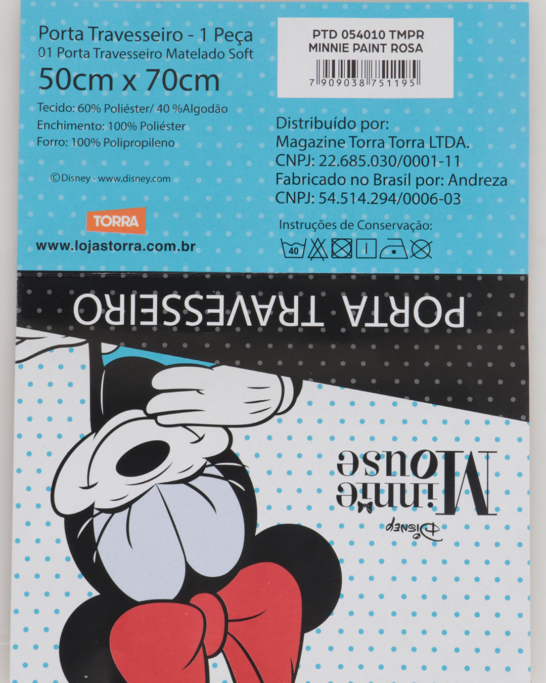 Porta-Trav-Minnie-Paint---Rosa-Claro