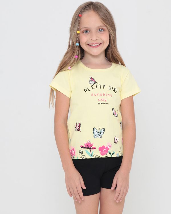 Conjunto Infantil Borboletas Amarelo e Preto 6