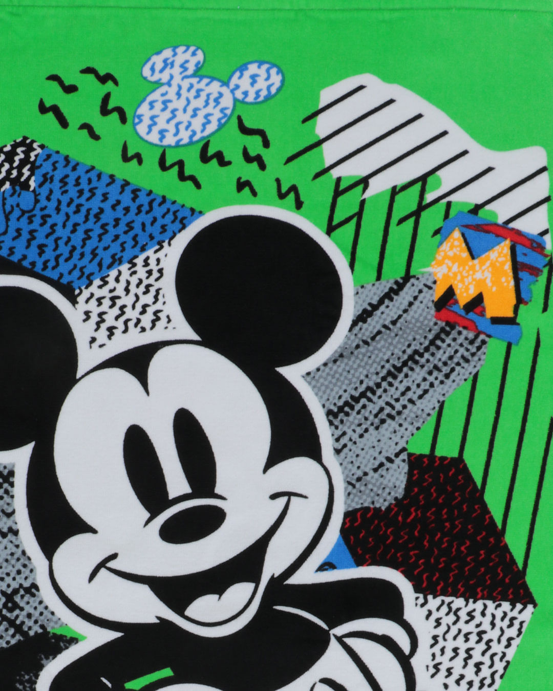 Toalha-Bh-Veludo-70x130-Mickey-Pop-Art---Verde-Medio