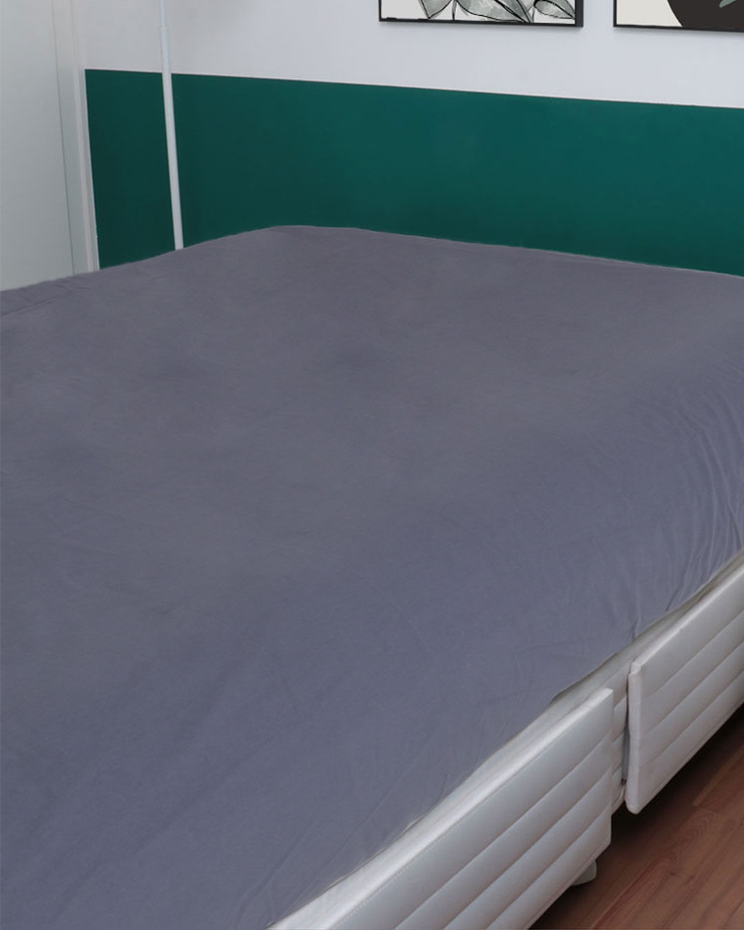 Jg-Cama-King-Size-Premier-Chumbo---4-Pc---Cinza-Escuro