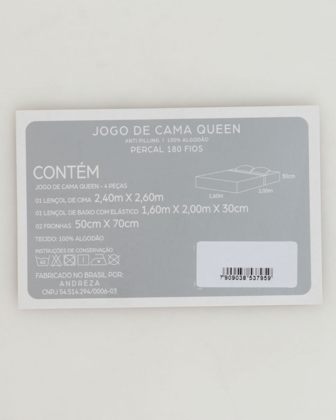 Jg-Cama-Queen-Conexion---4-Pc---Cinza-Listrado
