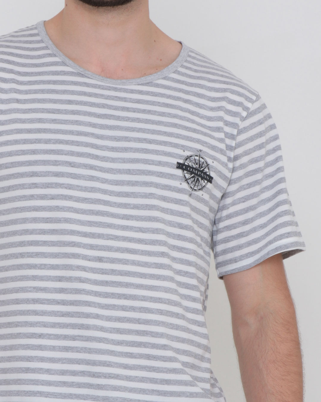 Pijama-Curto-Listrado-Ref-3233---Cinza-Listrado
