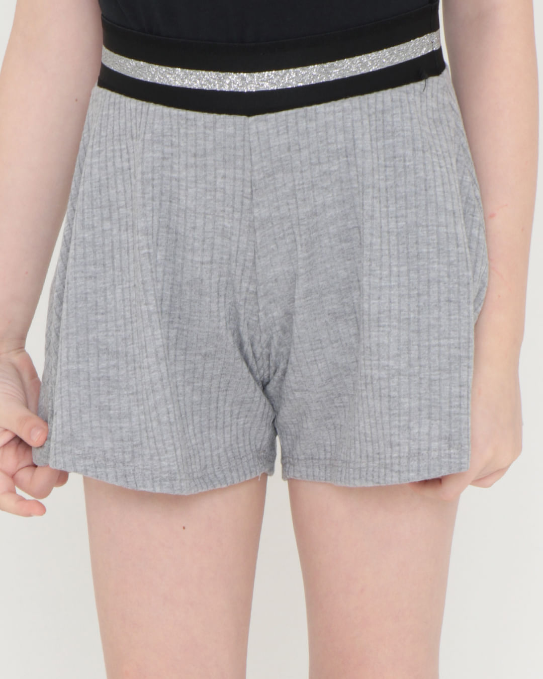 Shorts-9638b-Cos-Lurex-Fem-410---Cinza-Medio