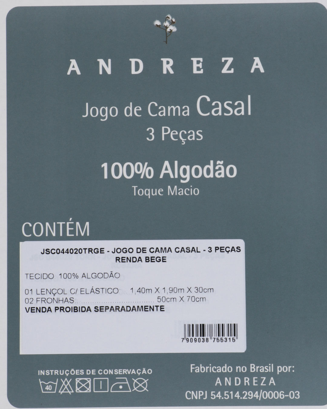 Jg-Cama-Casal-Renda-Bege---3-Pc---Azul-Claro