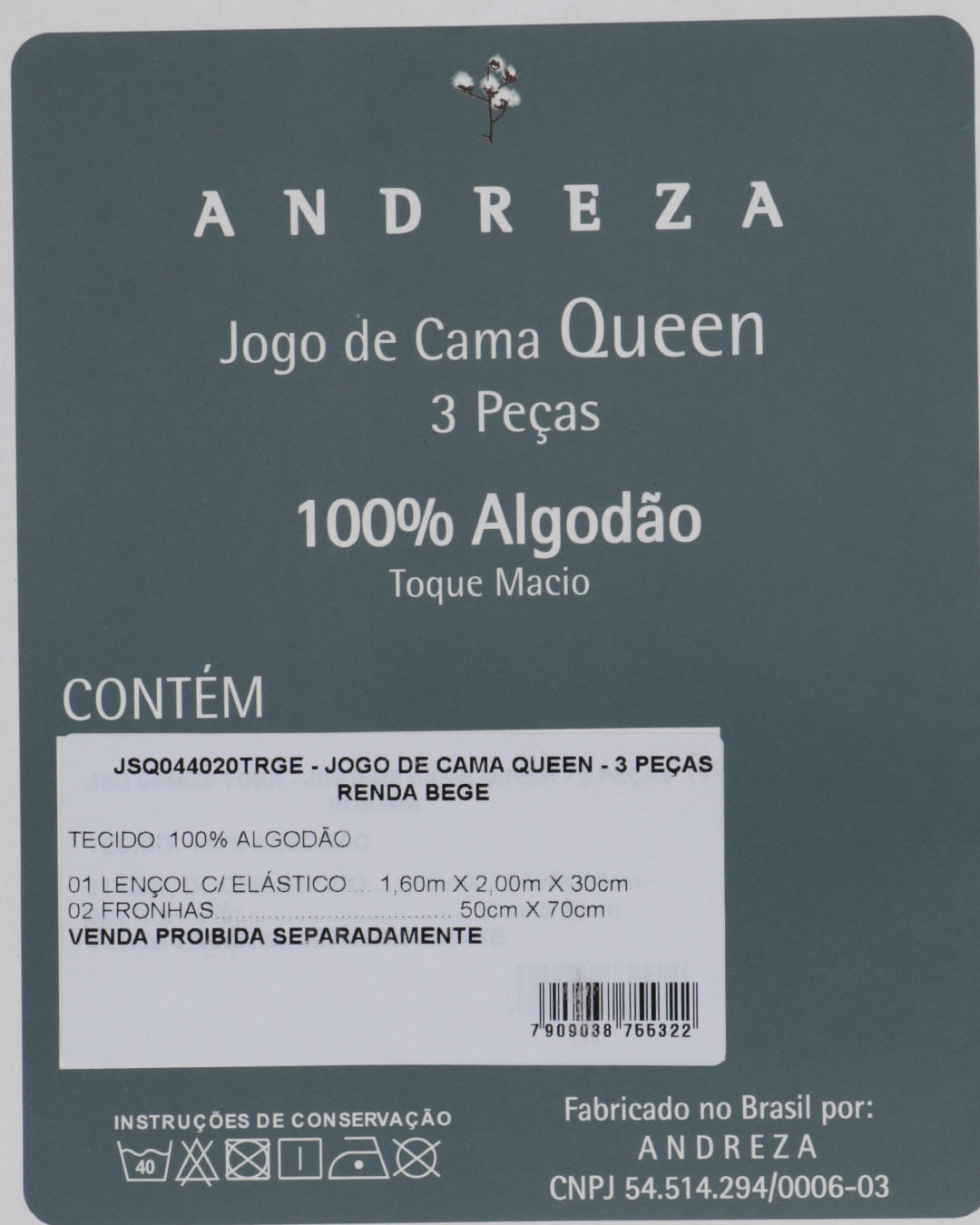Jg-Cama-Queen-Renda-Bege---3-Pc---Azul-Claro