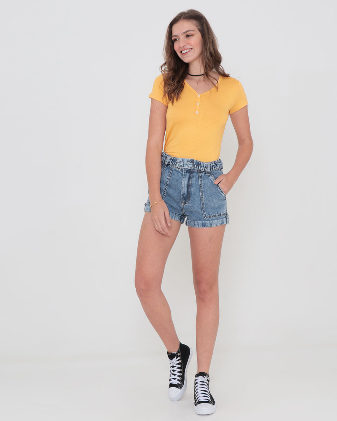 Blusa-Fem-00403-Mc-Botoes-Frente---Amarelo-Medio