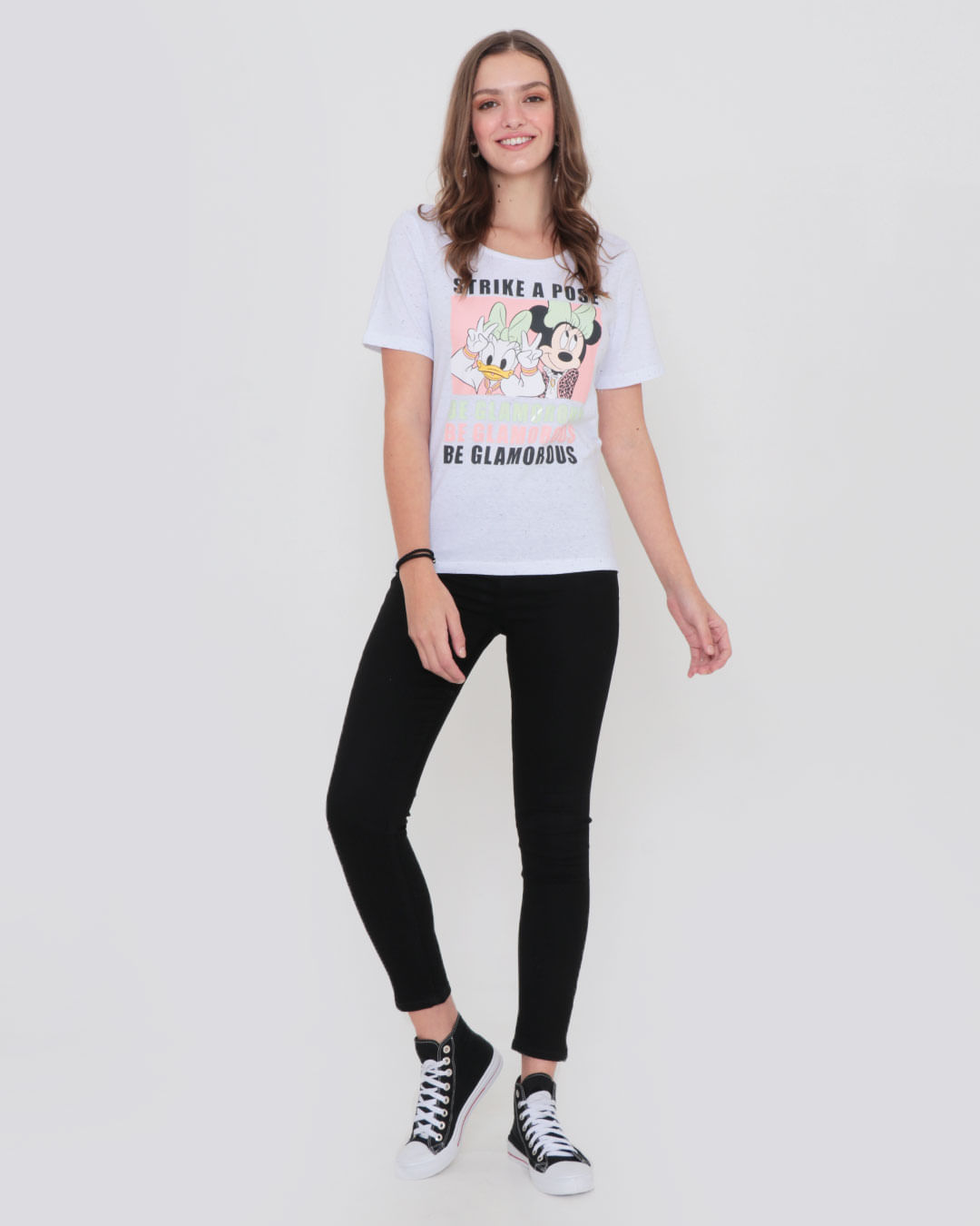 Tshirt-Minnie-Marg-Botone-F1706---Branco