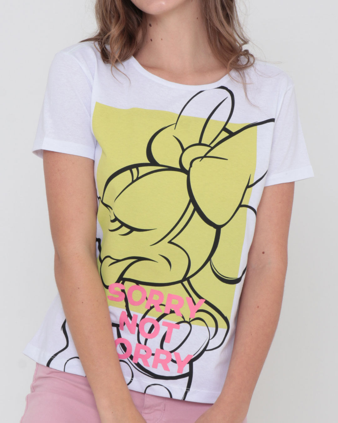 Tshirt-Minnie-Sorry-F1684---Branco