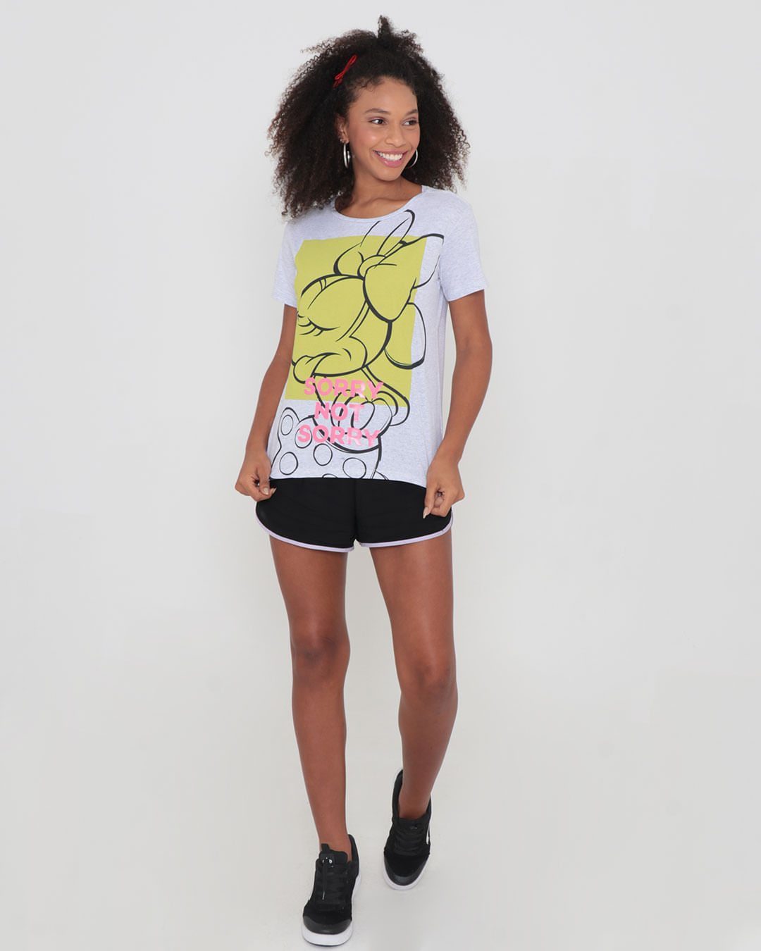 Tshirt-Minnie-Sorry-F1684---Cinza-Claro