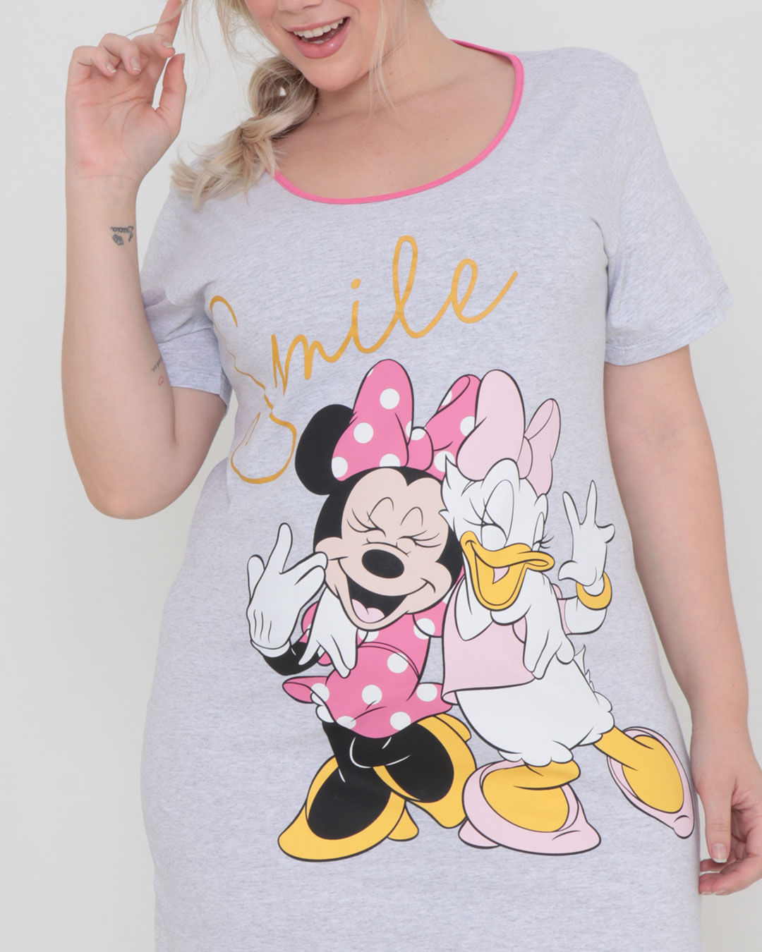 Camis129-Tg-Mc-Minnie-Margarida---Cinza-Claro