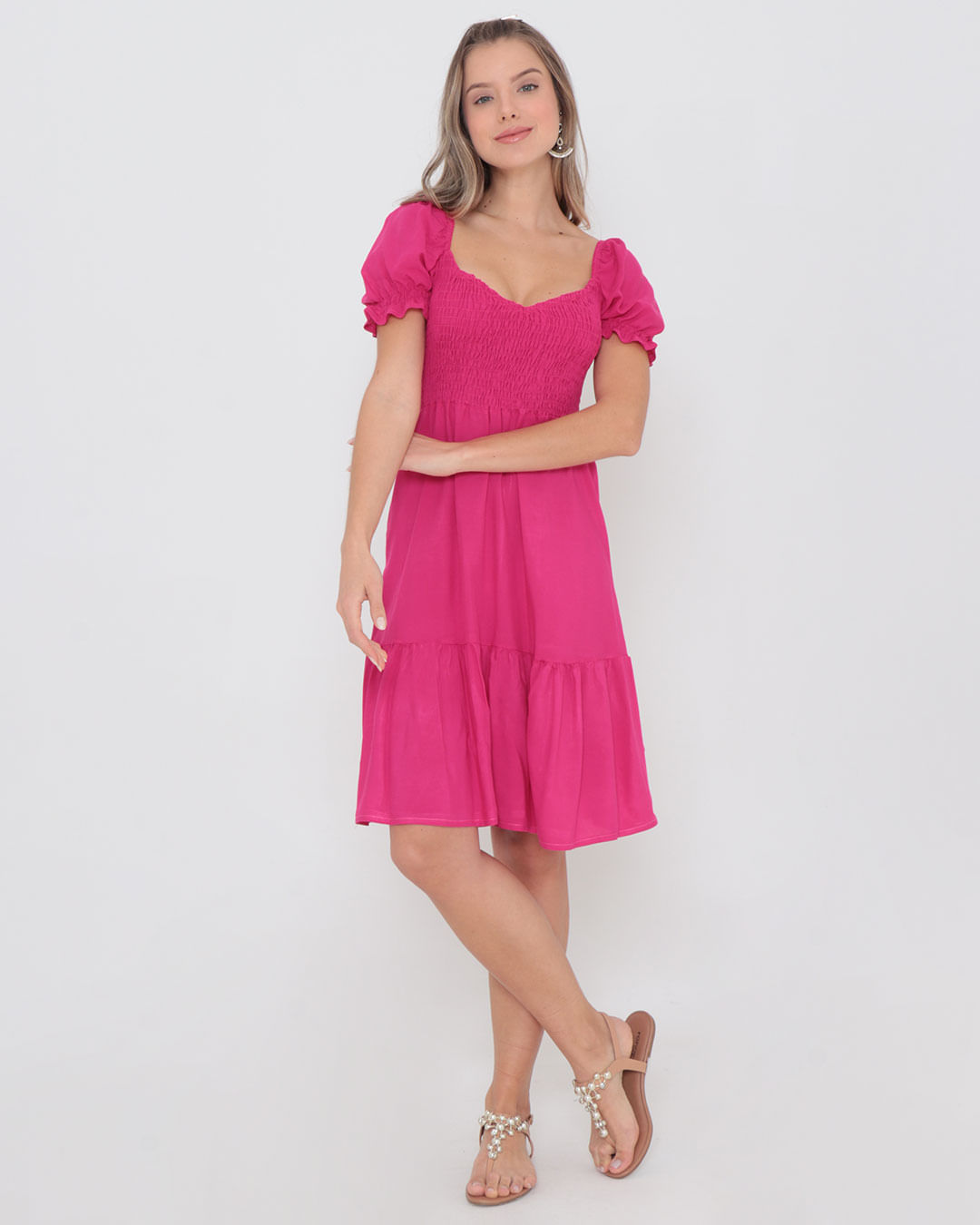 Vestido-Liso-Dec-V-Saia-Babad-8136rl---Rosa-Medio