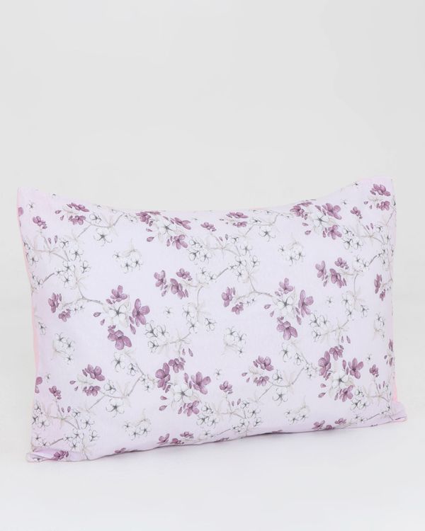Fronha Malha Algodão Slim Edromania Estampa Floral Rosa UN