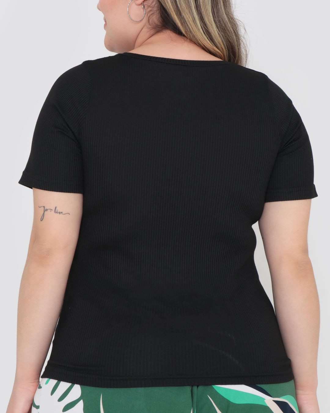 Tshirt-8123pl-Ribana-Canelada---Preto