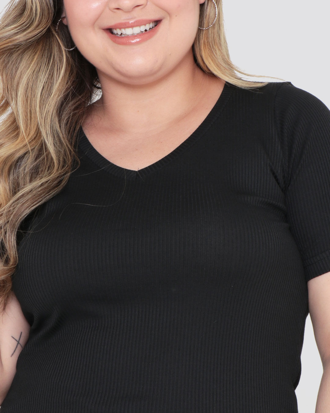 Tshirt-8123pl-Ribana-Canelada---Preto