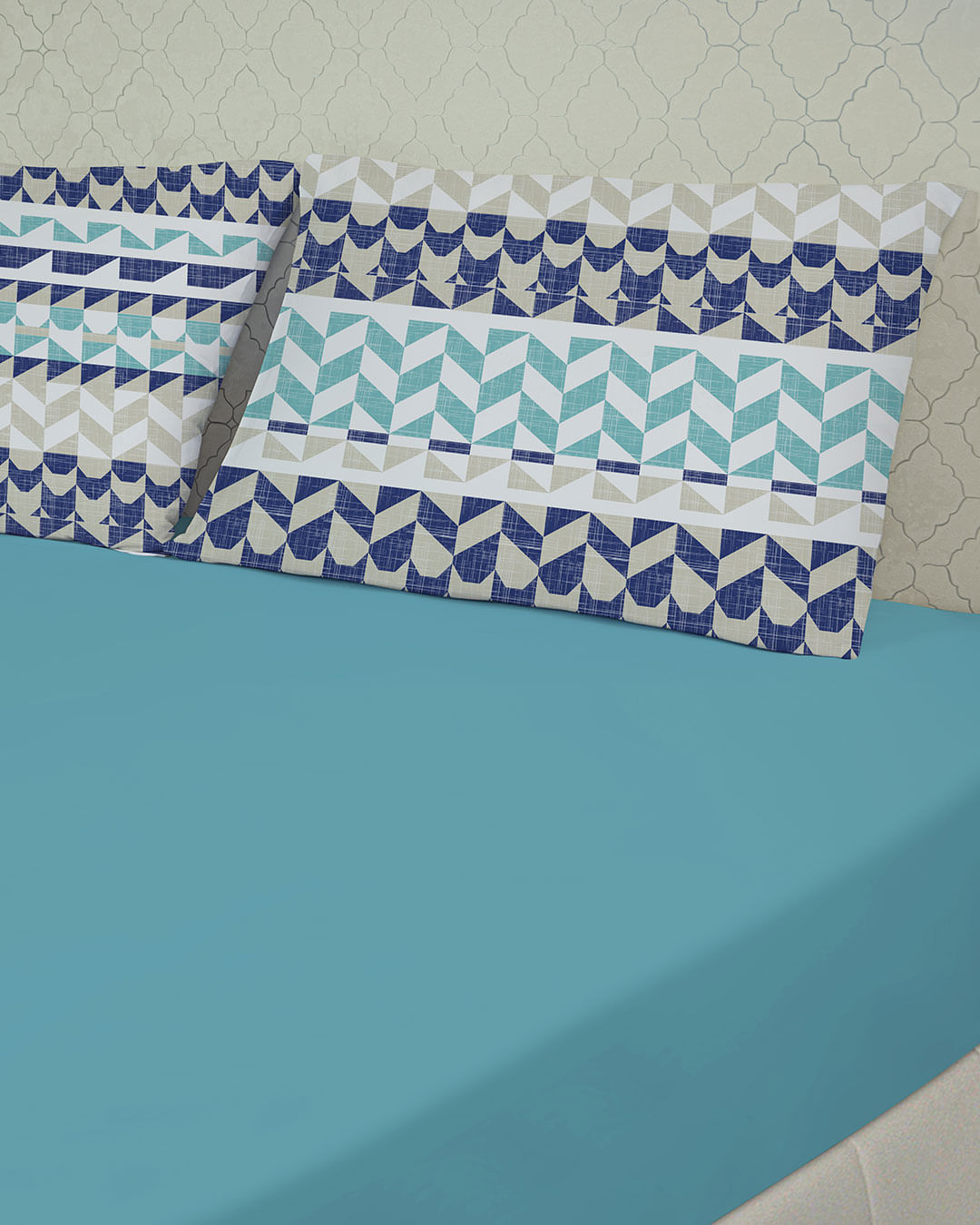 Jg-De-Cama-King-Slim--3-Pcs---Azul-Geometrico