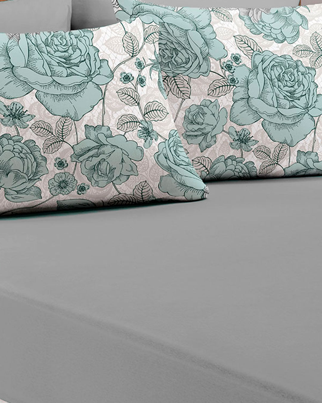 Jogo-De-Lencol-Solteiro-2-Pcs-Estampado---Verde-Floral