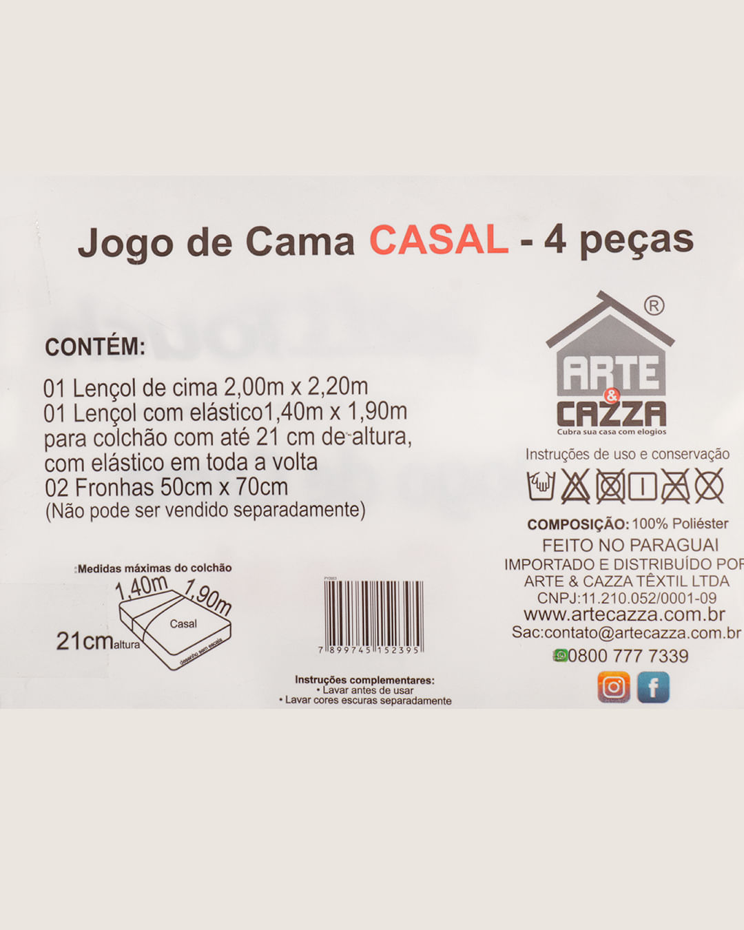 Jogo-Ac2003-Microfibra-Casal-4pcs---Cinza-Floral