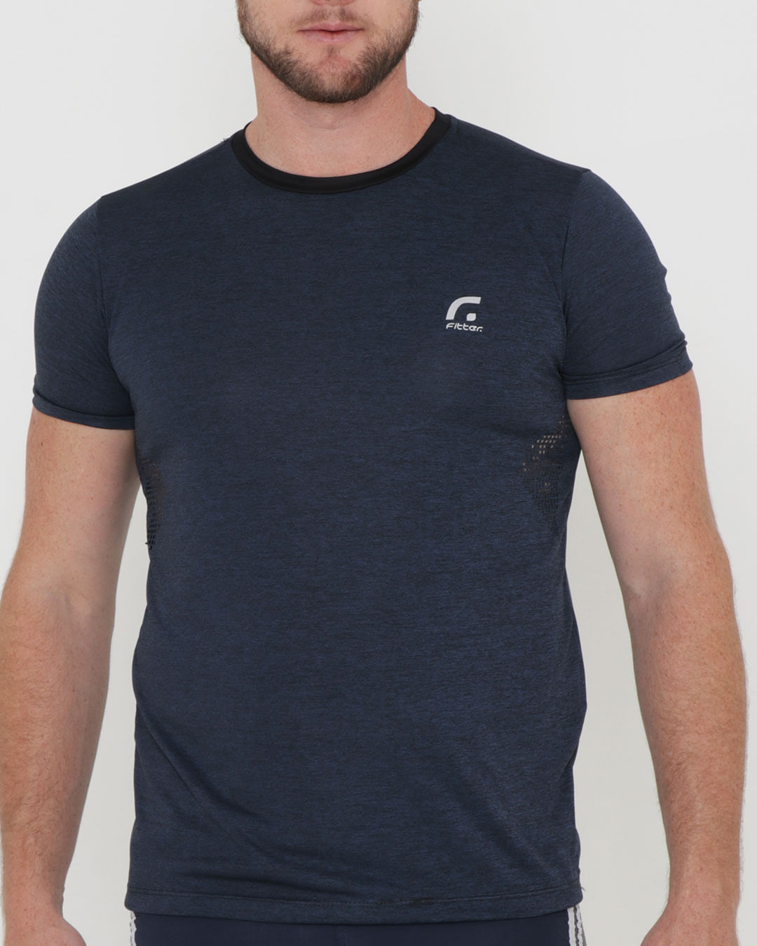 Camiseta-Mescla-Corte-A-Laser---Azul-Escuro