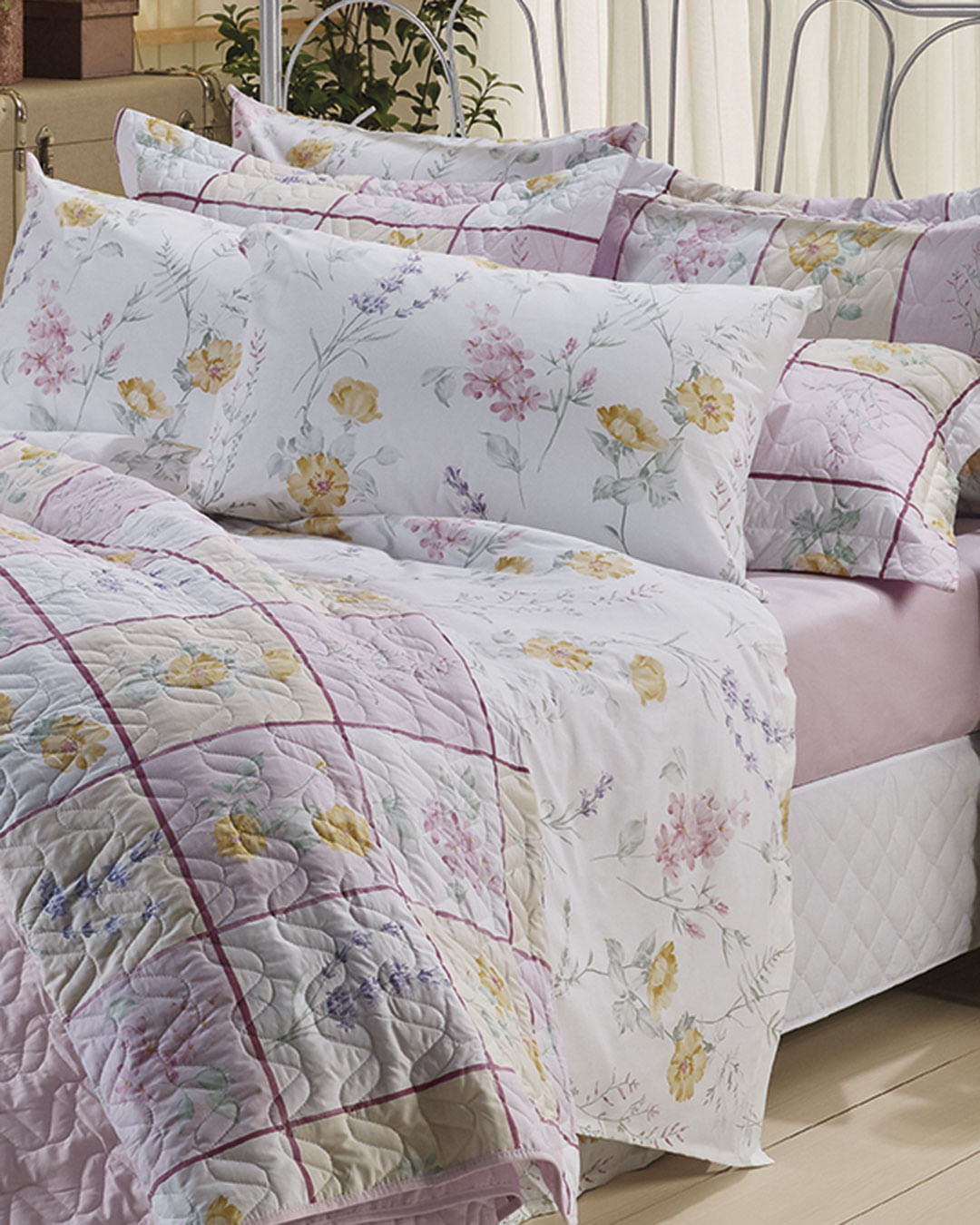 Jg-Cama-Prata-Solteiro-Satine-Rosa---Rosa-Claro