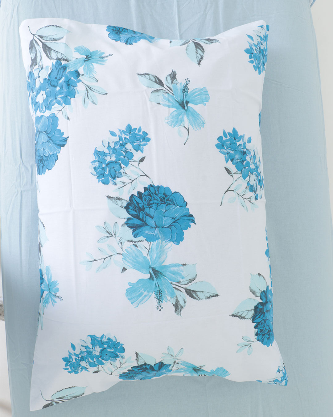 Jogo-De-Cama-Solteiro-180-Fios---Azul-Floral