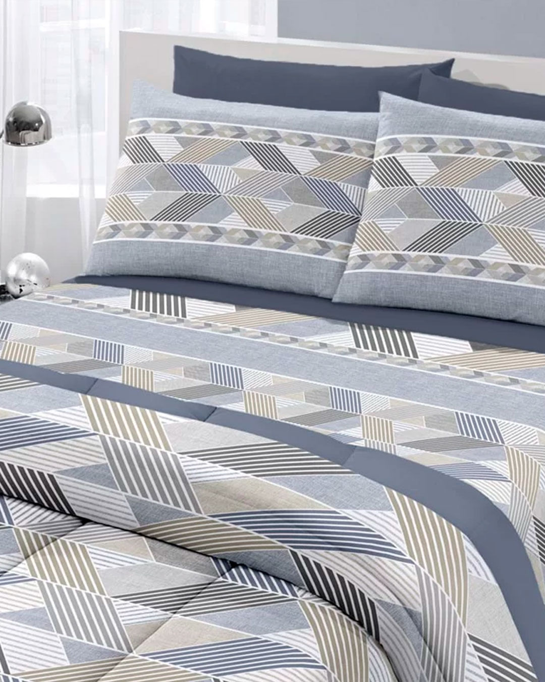 Jg-Cama-Royal-Queen-Niteroi-Azul---Azul-Geometrico