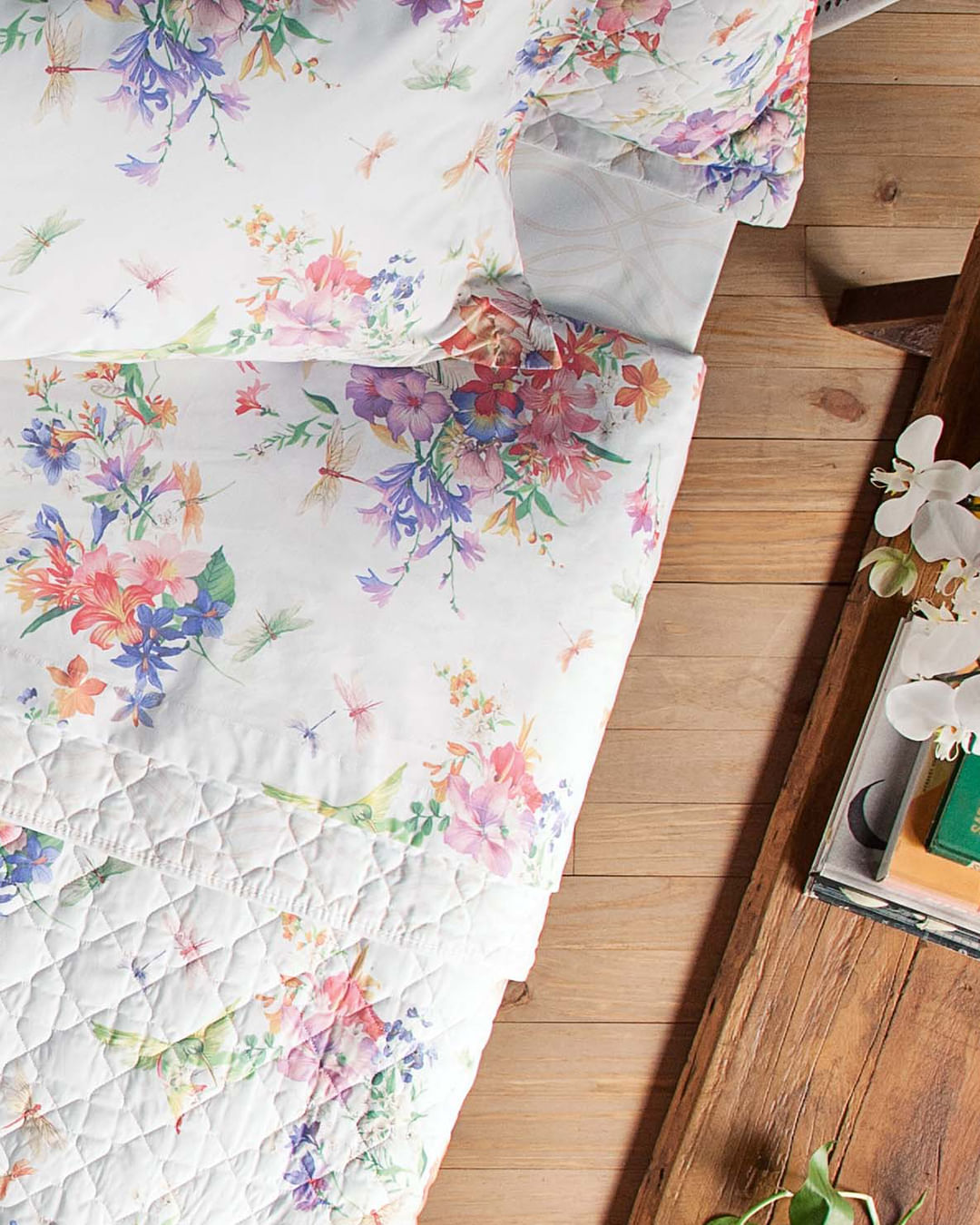 Jg-Cama-Casal-Lazio---4-Pc---Branco-Floral