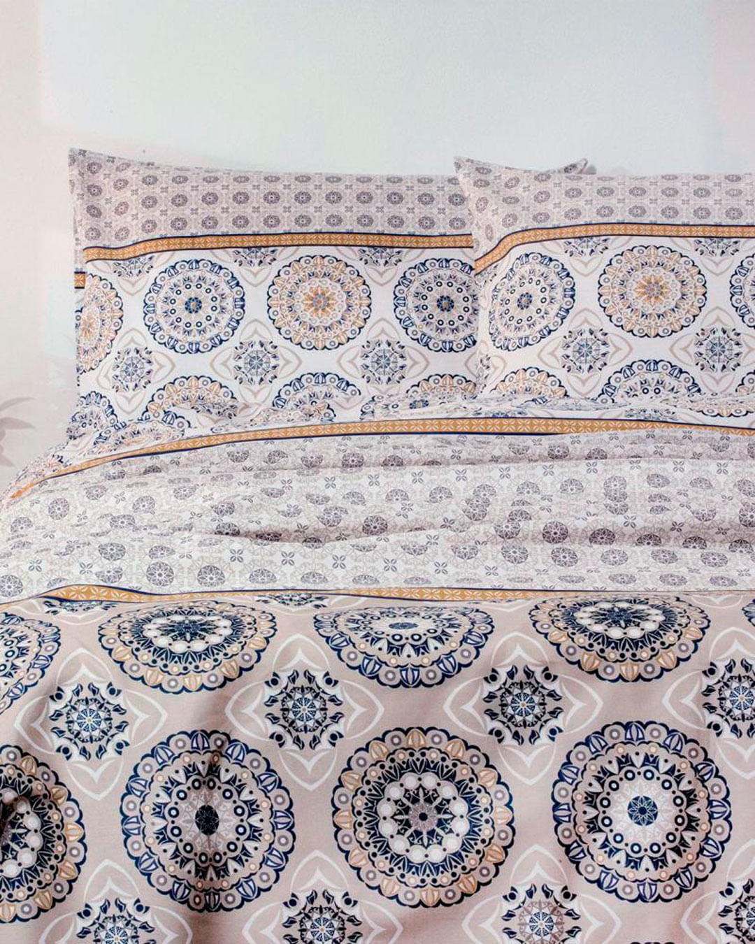 Jg-Cama-Royal-King-Marrocos-Bege---Bege-Geometrico