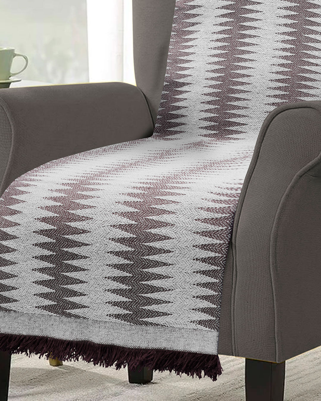 Manta-Para-Sofa-Chevron-Marrom---Marrom-Listrado