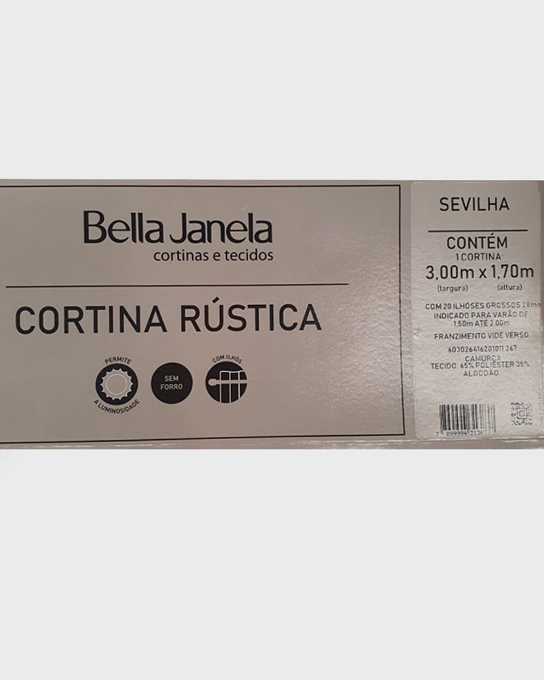 Cortina-Rustica-300m-X-170m-Sevilhaca---Bege-Medio