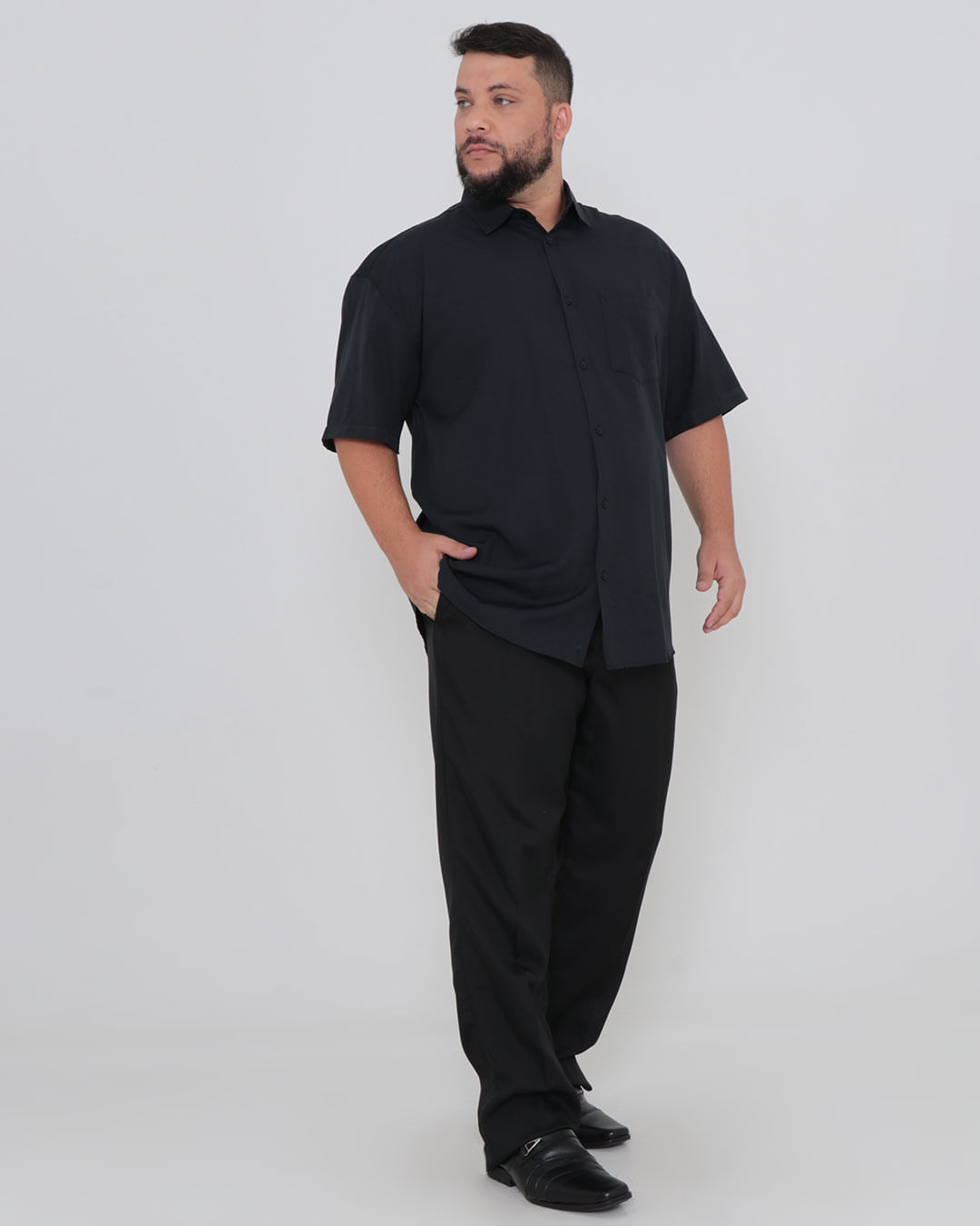 Camisa-Social-Lisa-Cbolso-Plus---Preto