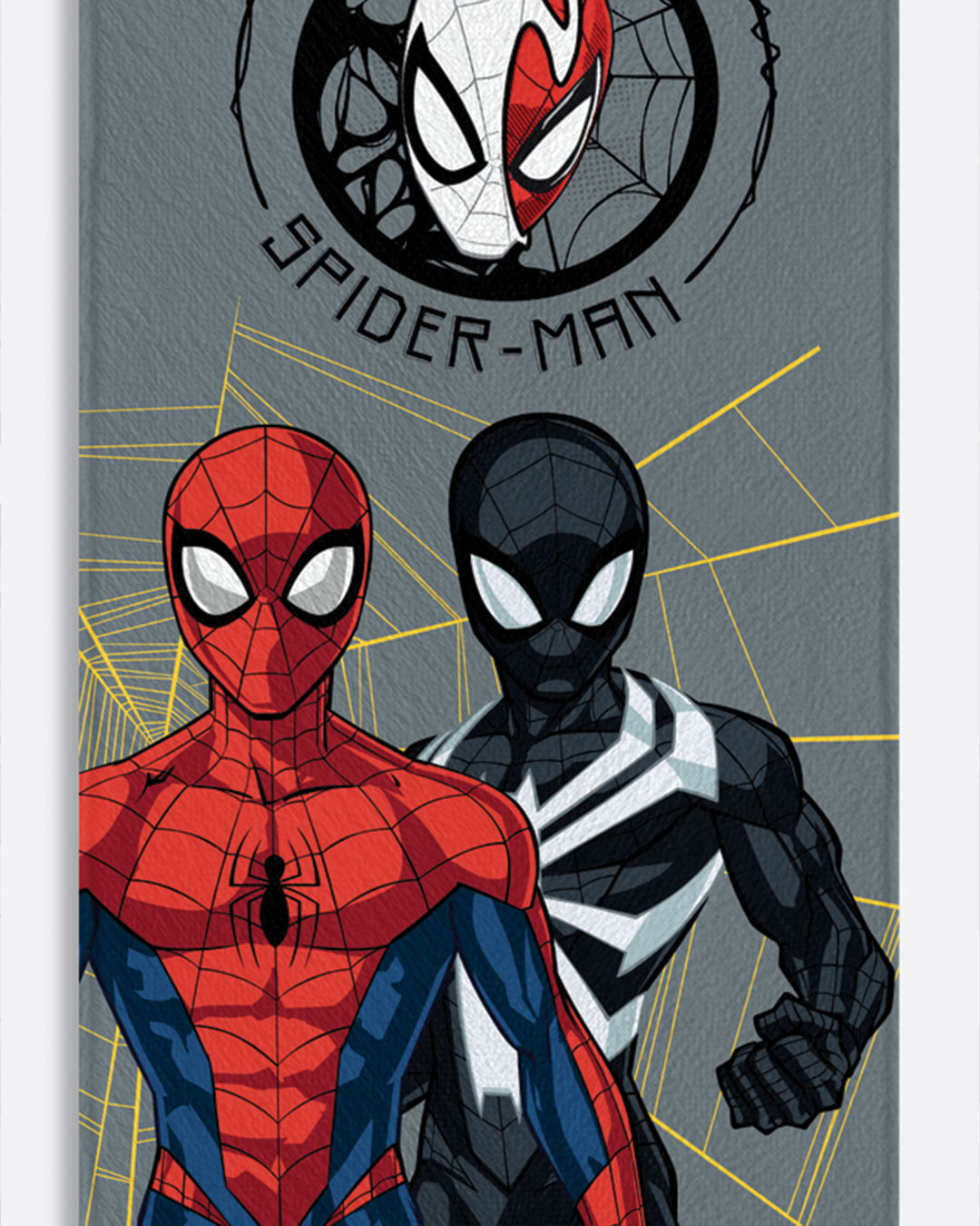 Toalha-Bh-Felpuda-Spider-Man-60x120---Cinza-Claro