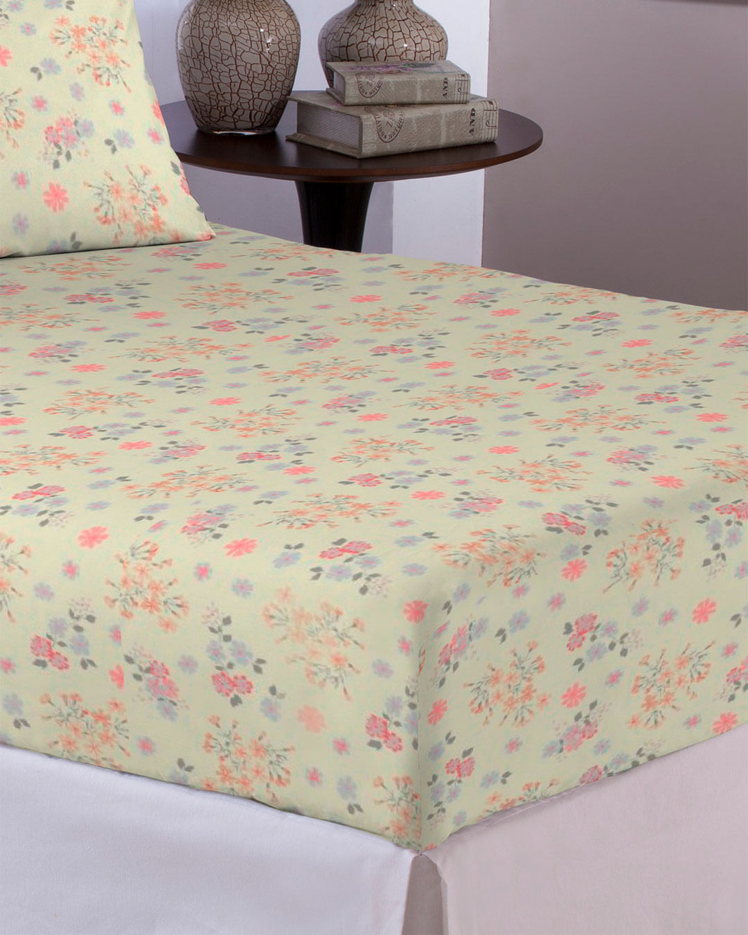 Lencol-Avulso-Queen-C-Elast-Imp---Amarelo-Floral