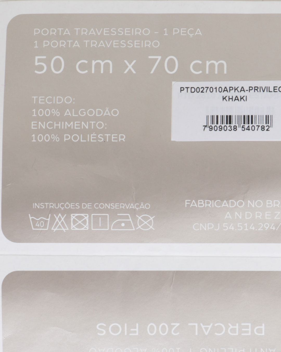 Porta-Travesseiro-Privilege-Khaki---1-Pc---Bege-Claro