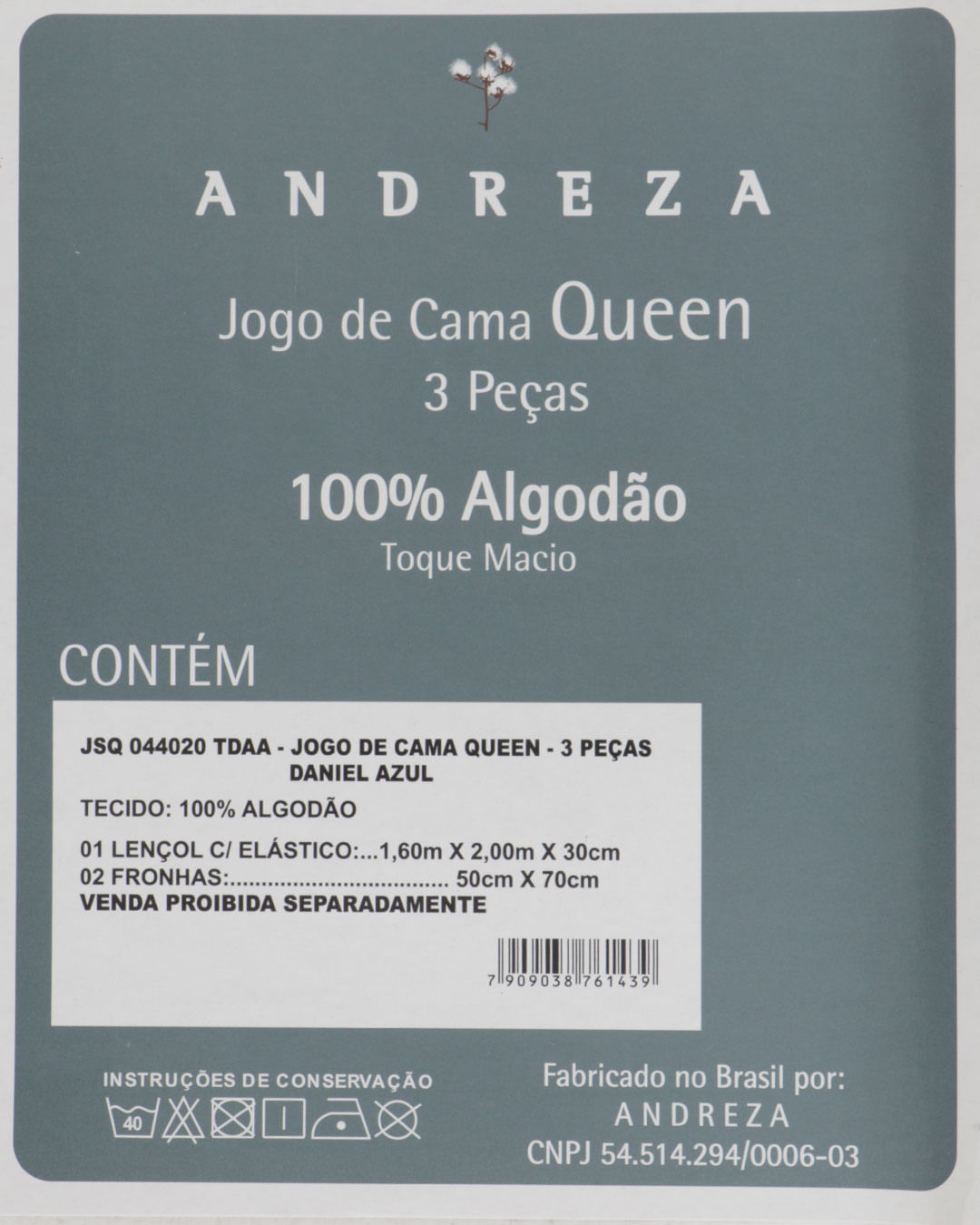 Jg-De-Cama-Queen-Daniel-Azul---3-Pc---Azul-Listrado