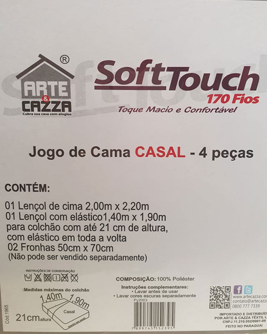 Jogo-Ac2003-Microfibra-Casal-4pcs---Bege-Listrado