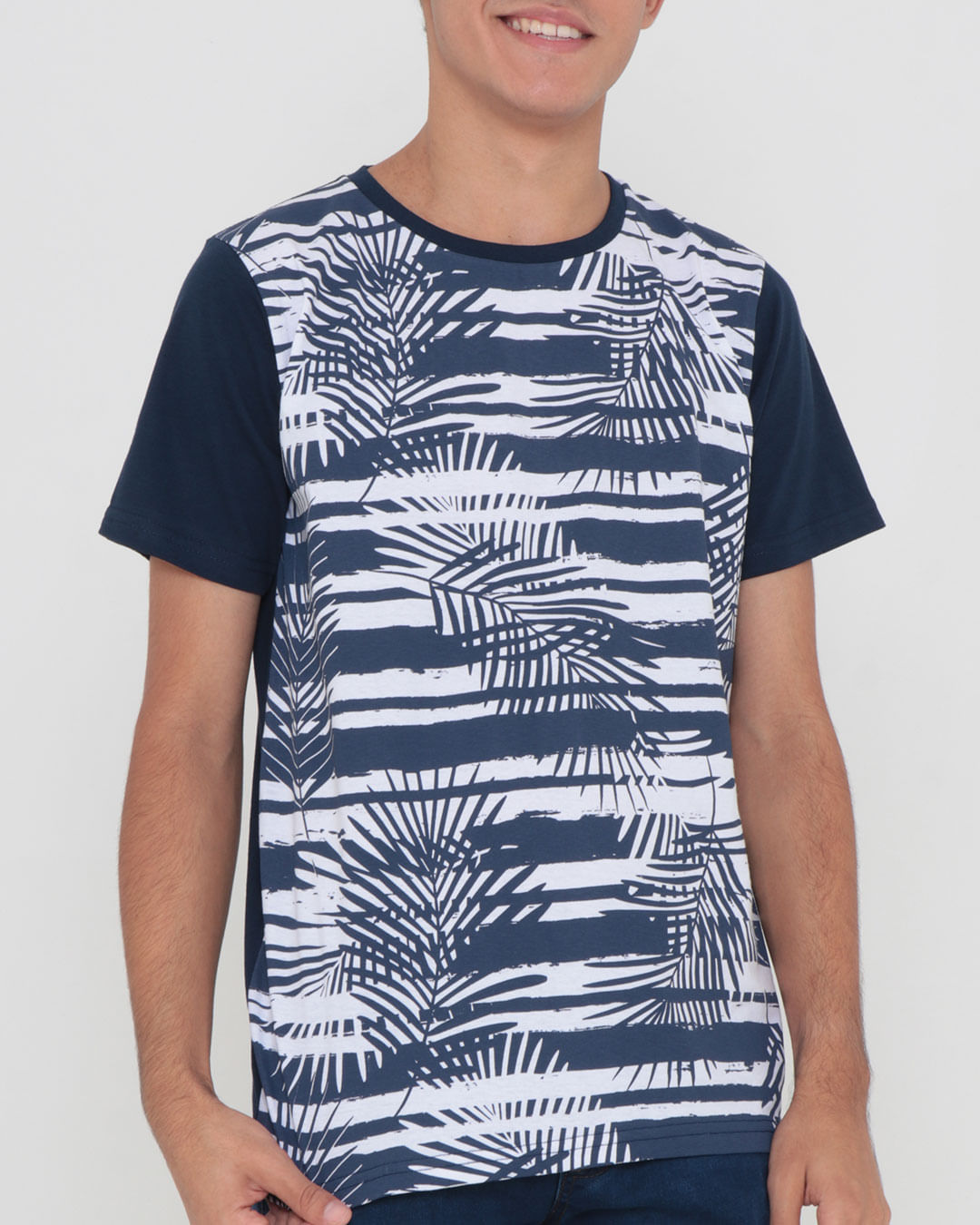 Camiseta-T29772-Mc-M1016-Tropical---Marinho-Floral
