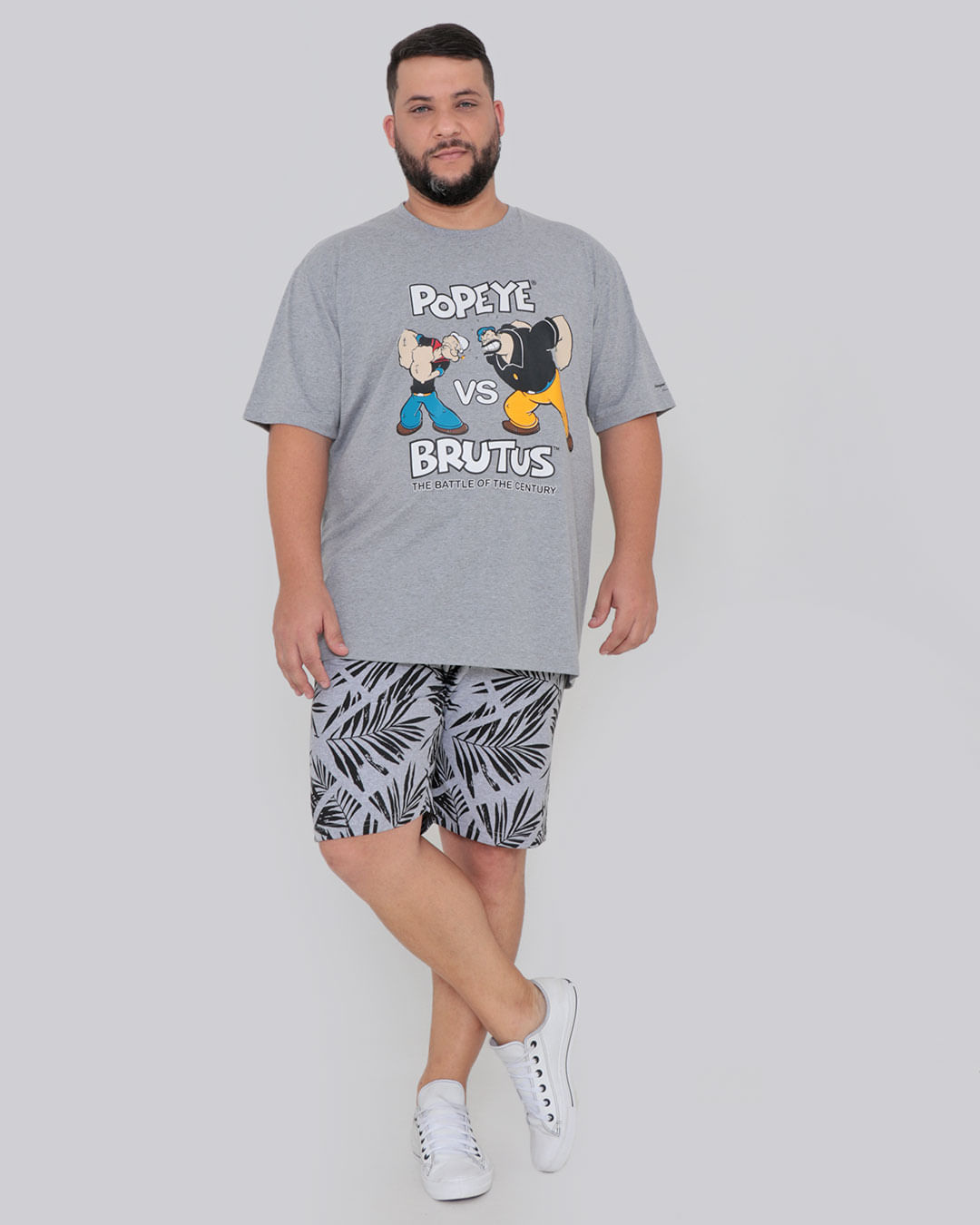 Camiseta-50011586-Popeye-Gangster-Plus---Cinza-Claro