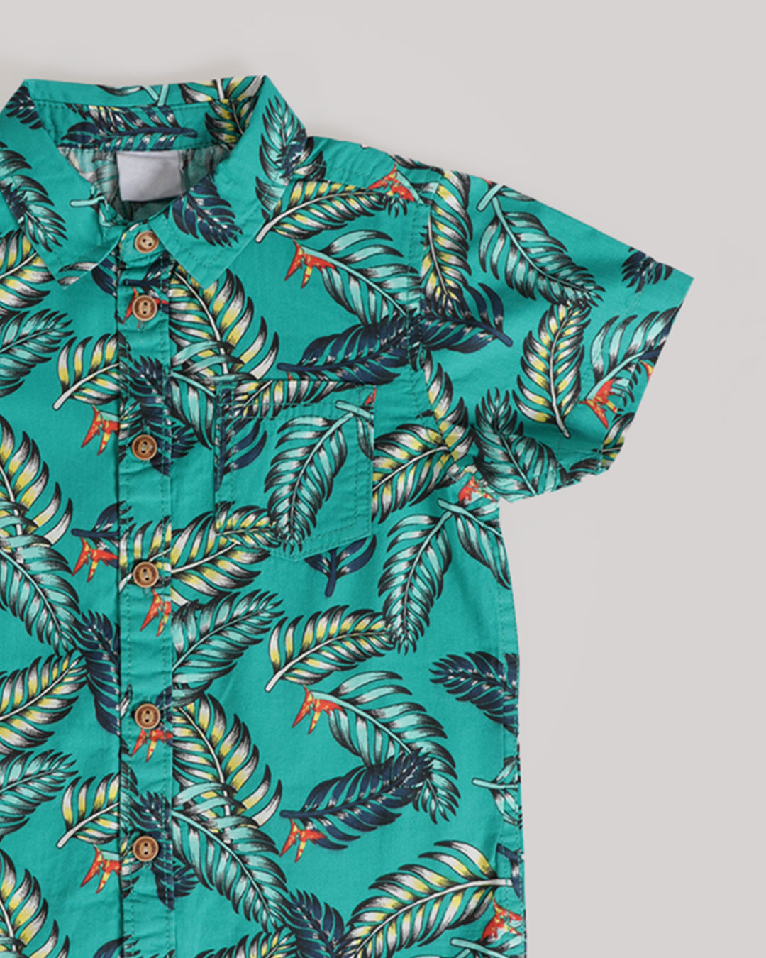 Camisa-3089761-Folhas-Coloridas-M13---Verde-Floral