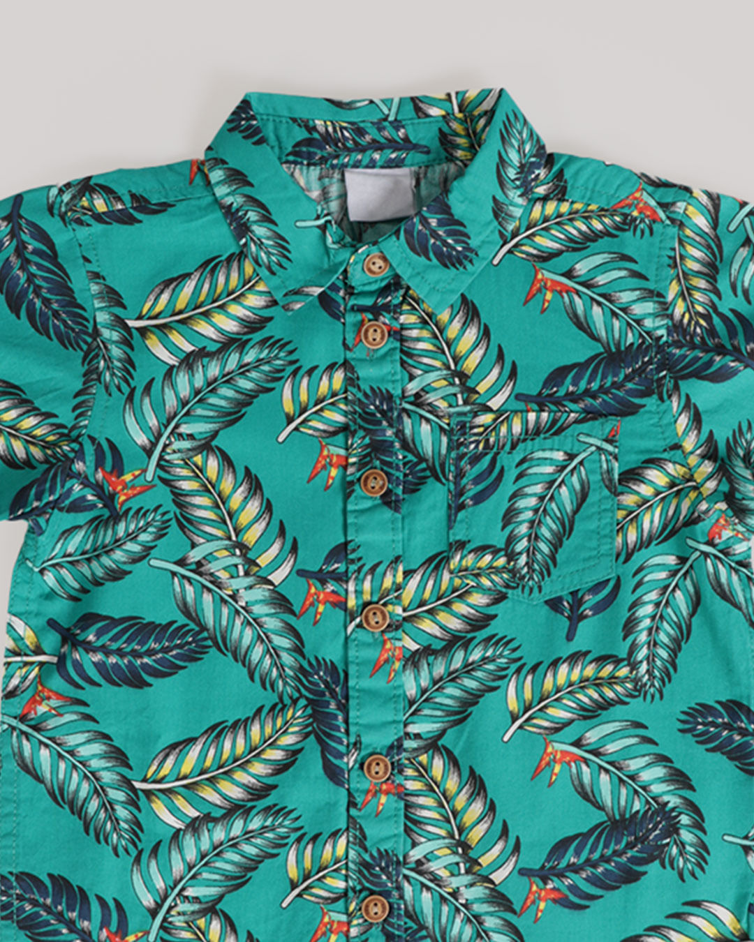 Camisa-3089761-Folhas-Coloridas-M13---Verde-Floral