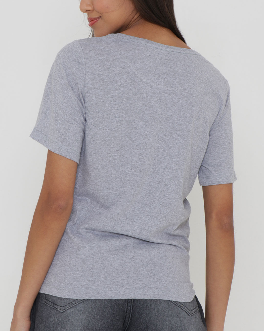 Camiseta-Frase-Linda-F1868---Cinza-Claro