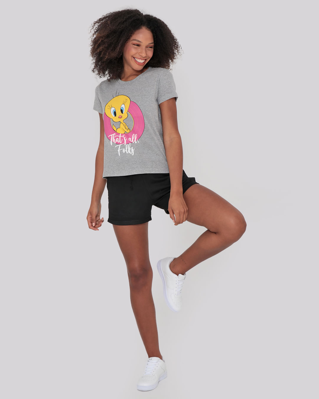 T-Shirt-Piu-Piu-Mescla-P2-Bl608---Cinza-Claro