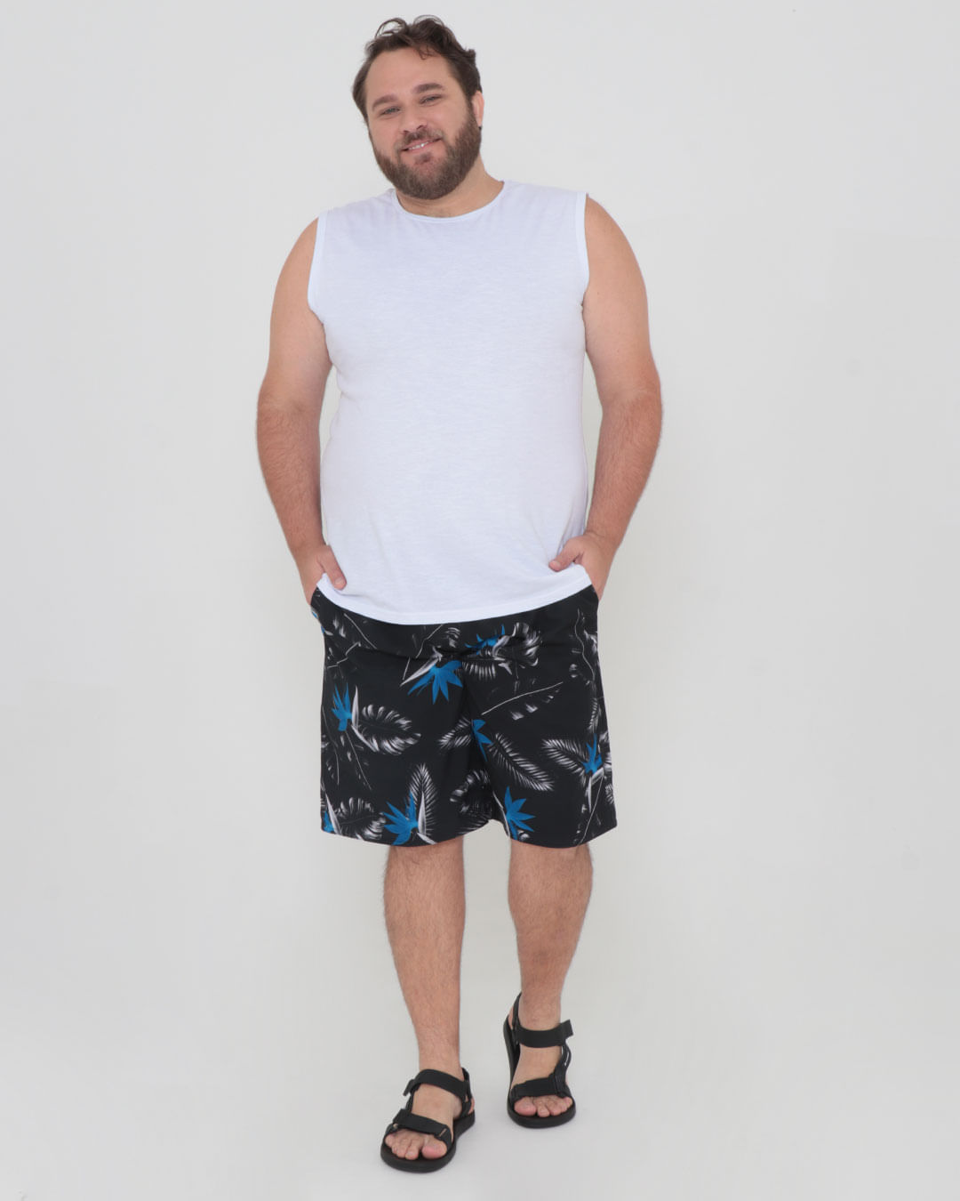 Bermuda-Elastano-14-Cos-Elas-G1g4---Preto-Floral