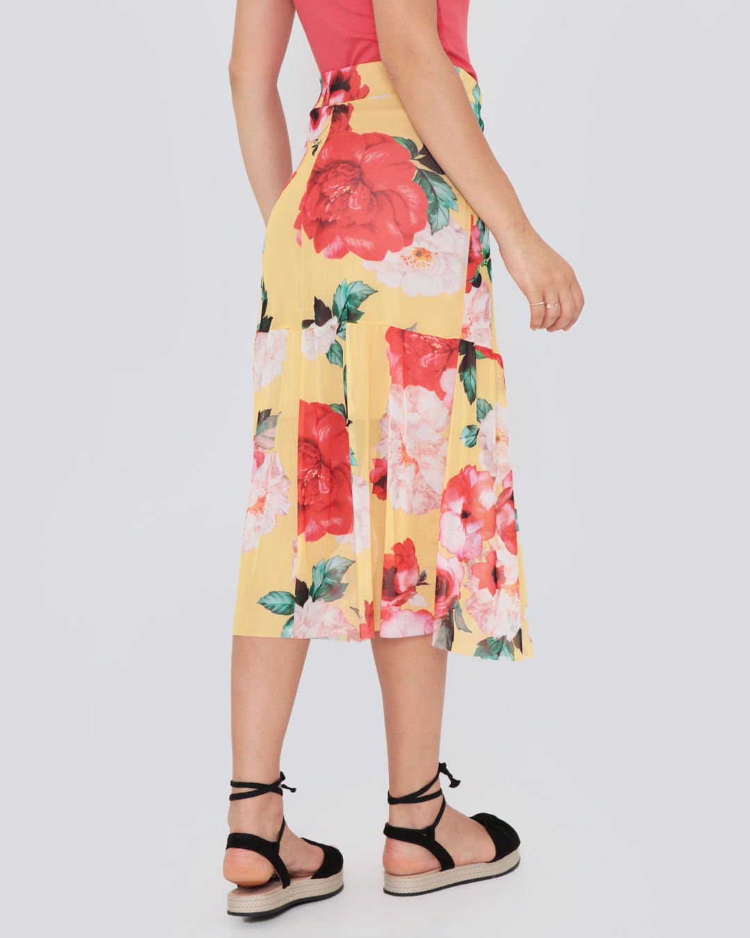 Saia-Midi-Tule-Estampada-5000901---Mostarda--Floral