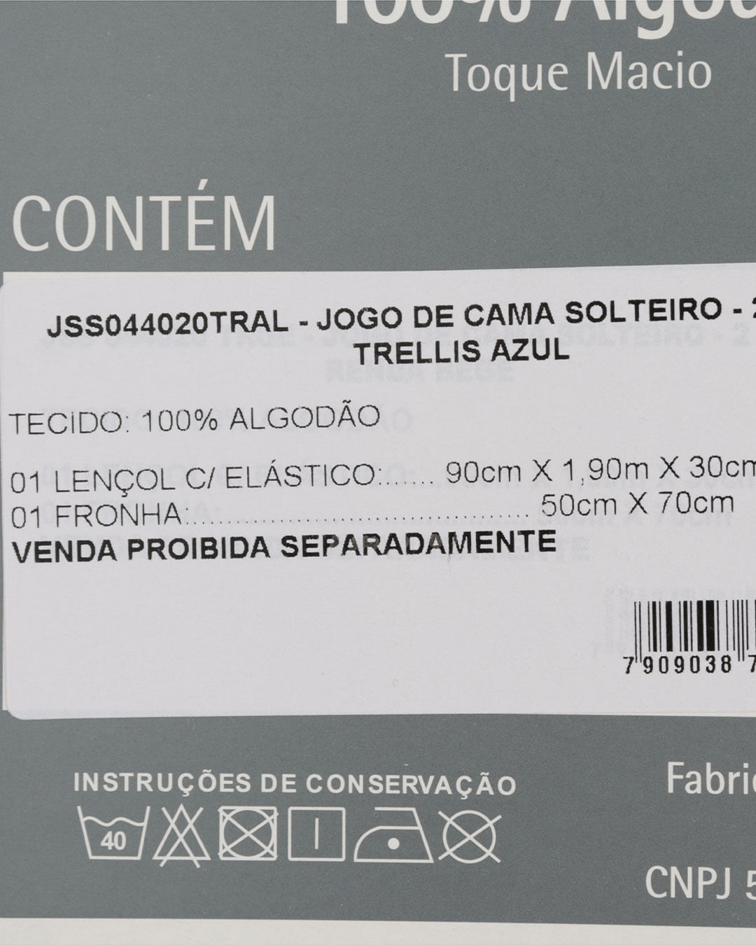 Jg-Cama-Solteiro-Trellis-Azul---2-Pc---Azul-Claro