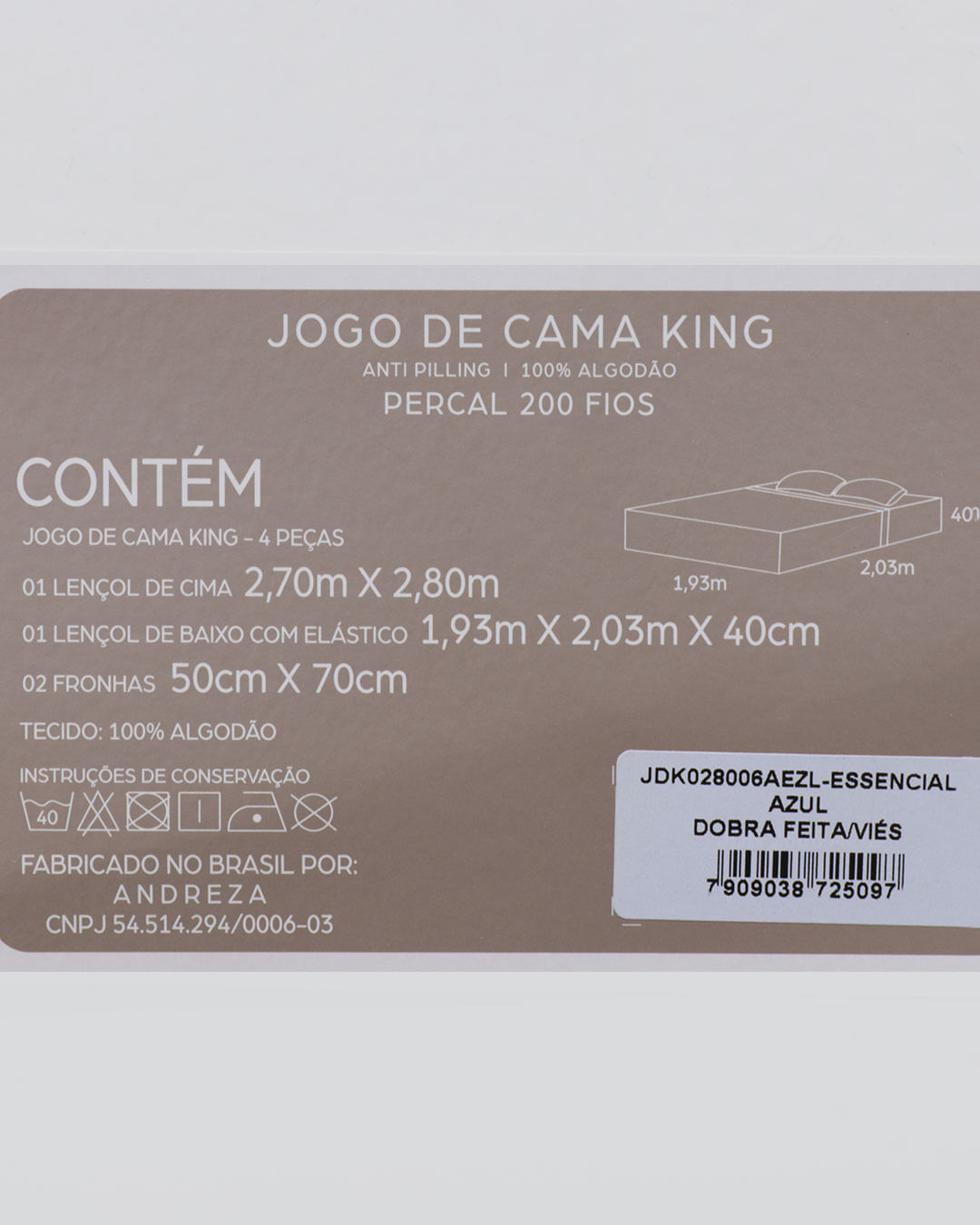 Jg-Cama-King-Size-Essencial-Azul---4-Pc---Azul-Listrado